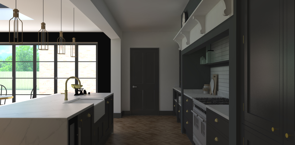 Kitchen floor space and kitchen triangle